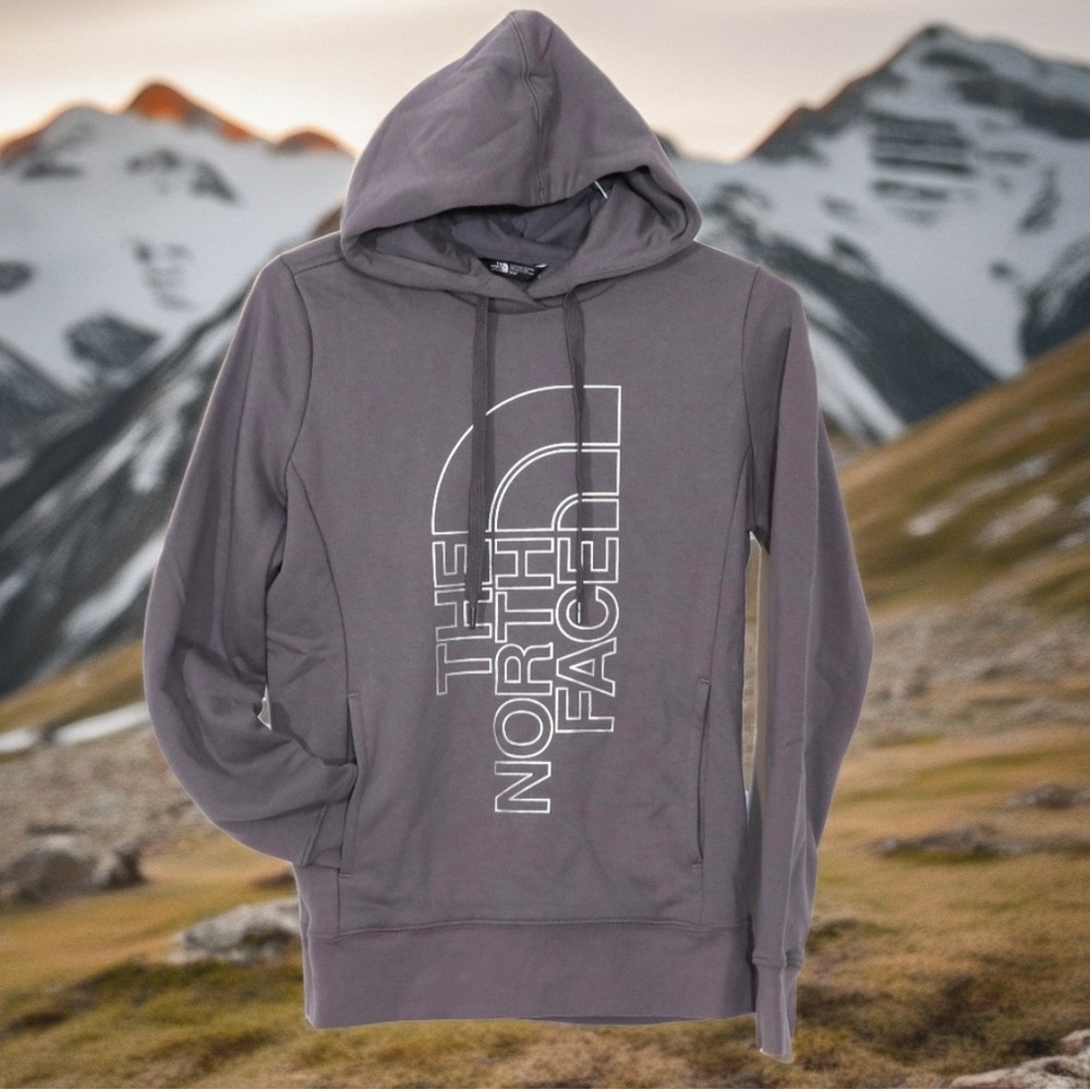 The North Face Woman's Trivert Pullover Hoodie Rabbit Gray / Silver Foil MEDIUM